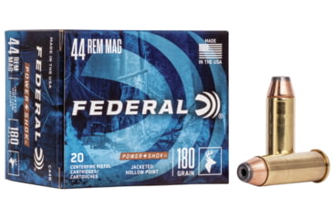 Image of Federal Premium Power-Shok 44 Rem Magnum 180 Grain Jacketed Hollow Point Centerfire Pistol Ammo, 20 Rounds, C44B