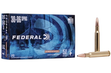 Image of Federal Premium Power-Shok Rifle Ammo, .30-06 Springfield, Jacketed Soft Point, 150 grain, 20 Rounds, 3006A
