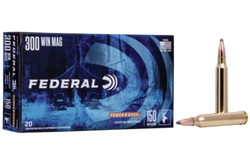 Image of Federal Premium Power-Shok Rifle Ammo, .300 Winchester Magnum, Jacketed Soft Point, 150 grain, 20 Rounds, 300WGS