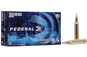 Image of Federal Premium Power-Shok Rifle Ammo, .300 Winchester Magnum, Jacketed Soft Point, 180 grain, 20 Rounds, 300WBS