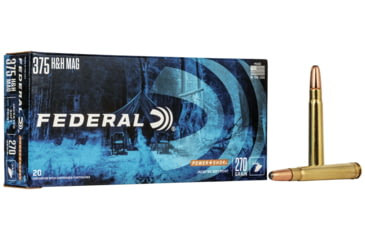 Image of Federal Premium Power-Shok .375 H&amp;H Magnum 270 Grain Jacketed Soft Point Centerfire Rifle Ammo, 20 Rounds, 375A
