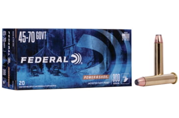 Image of Federal Premium Power-Shok .45-70 Government 300 Grain Jacketed Soft Point Centerfire Rifle Ammo, 20 Rounds, 4570AS