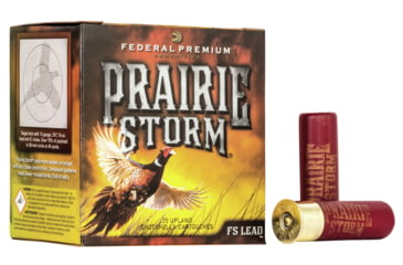 Image of Federal Premium Prairie Storm 12 Gauge 1.625 oz Prairie Storm FS Lead Centerfire Shotgun Ammo, 4 Shot, 25 Rounds, PF129FS 4, PF129FS 4