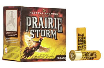 Image of Federal Premium Prairie Storm 20 Gauge 1 oz Prairie Storm FS Lead Centerfire Shotgun Ammo, 6 Shot, 25 Rounds, PF204FS 6, PF204FS 6