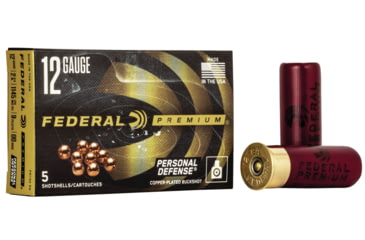 Image of Federal Premium Personal Defense 12 Gauge 9 Pellets with Flitecontrol Wad Centerfire Shotgun Ammo, 5 Rounds, PD132 00