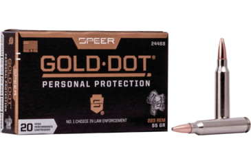 Image of Federal Premium Rifle Ammo, .223 Remington, Speer Gold Dot Soft Point, 55 grain, 20 Rounds, 24468