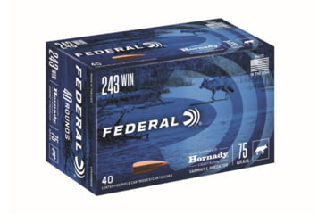 Image of Federal Premium Rifle Ammo, .243 Winchester, V-Max, 75 grain, 40 Rounds, V243VM2B
