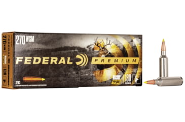 Image of Federal Premium Rifle Ammo, .270 Winchester Short Magnum, Nosler Ballistic Tip, 130 grain, 20 Rounds, P270WSMB