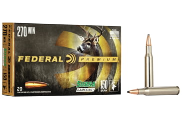 Image of Federal Premium Rifle Ammo, .270 Winchester, Sierra GameKing Boat Tail Soft Point, 150 grain, 20 Rounds, P270C