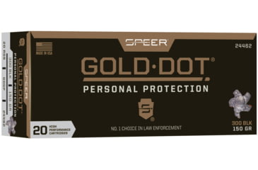 Image of Federal Premium Rifle Ammo, .300 AAC Blackout, Speer Gold Dot Soft Point, 150 grain, 20 Rounds, 24462