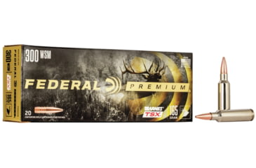 Image of Federal Premium BARNES TSX .300 Winchester Short Magnum 165 Grain Barnes Triple-Shock X Centerfire Rifle Ammo, 20 Rounds, P300WSMG