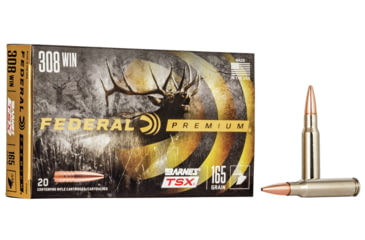 Image of Federal Premium BARNES TSX .308 Winchester 165 Grain Barnes Triple-Shock X Centerfire Rifle Ammo, 20 Rounds, P308H