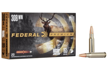 Image of Federal Premium Rifle Ammo, .308 Winchester, Nosler AccuBond, 165 grain, 20 Rounds, P308A1