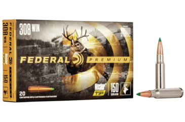 Image of Federal Premium Rifle Ammo, .308 Winchester, Nosler Ballistic Tip, 150 grain, 20 Rounds, P308F
