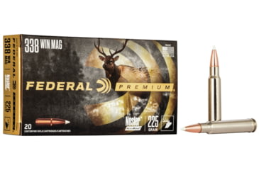 Image of Federal Premium VITAL-SHOK .338 Win Mag 225 grain Nosler AccuBond Centerfire Rifle Ammo, 20 Rounds, P338A1
