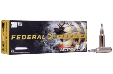 Image of Federal Premium Terminal Ascent Rifle Ammo, .300 Winchester Short Magnum, Terminal Ascent, 200 grain, 20 Rounds, P300WSMTA1