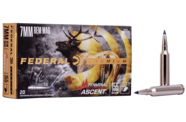 Image of Federal Premium TERMinAL ASCENT 7mm Magnum 155 Grain Terminal Ascent Rifle Ammo, 20 Rounds, P7RTA1
