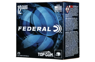 Image of Federal Premium Top 12 Gauge 1.125 oz Top Gun Centerfire Shotgun Ammo, 7.5 Shot, 25 Rounds, TG12 7.5, TG12 7.5