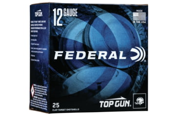 Image of Federal Premium Top 12 Gauge 1.125 oz Top Gun Centerfire Shotgun Ammo, 7.5 Shot, 25 Rounds, TG12 7.5, TG12 7.5