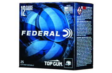 Image of Federal Premium Top 12 Gauge 1.125 oz Top Gun Centerfire Shotgun Ammo, 7.5 Shot, 25 Rounds, TGL12 7.5, TGL12 7.5