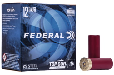 Image of Federal Premium Top Gun 12 Gauge 1 1/8oz Steel Centerfire Shotgun Ammo, 7 Shot, 25 Rounds, TG147 7