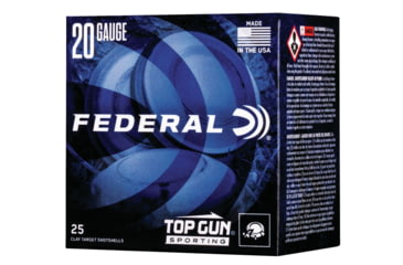 Image of Federal Premium Top Gun 20 Gauge 7/8 oz Top Gun Sporting Centerfire Shotgun Ammo, 7.5 Shot, 25 Rounds, TGS224 7.5, TGS224 7.5