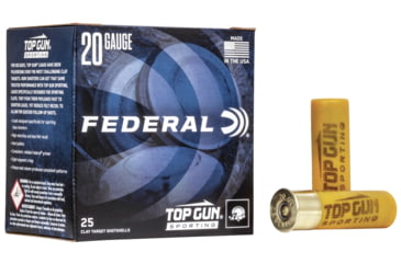Image of Federal Premium Top Gun 20 Gauge 7/8oz Sporting Shotgun Ammo, 7.5 Shot, 25 Rounds, TGS224 7.5