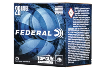 Image of Federal Premium Top Gun 28 Gauge 3/4 oz Top Gun Sporting Centerfire Shotgun Ammo, 7.5 Shot, 25 Rounds, TGS2821 7.5, TGS2821 7.5