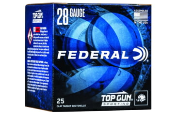 Image of Federal Premium Top Gun 28 Gauge 3/4oz Top Gun Sporting Centerfire Shotgun Ammo, 9 Shot, 25 Rounds, TGS2821 9