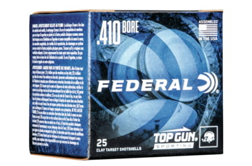 Image of Federal Premium Top Gun 410 Bore 1/2 oz 2-1/2in Top Gun Sporting Centerfire Shotgun Ammo, 7.5 Shot, 25 Rounds, TGS41214 7.5, TGS41214 7.5
