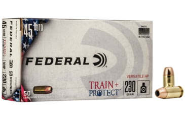 Image of Federal Premium Personal Defense Punch 45 Auto 230 Grain Jacketed Hollow Point Centerfire Pistol Ammo, 50 Rounds, TP45VHP1
