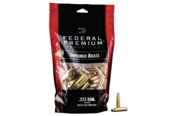 Image of Federal Premium Unprimed Empty Brass-Rifle, 223 Rem, PR223UPB100