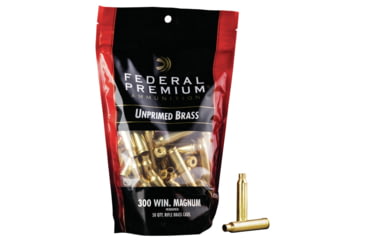 Image of Federal Premium Unprimed Empty Brass-Rifle, 300 Win Magnum, PR300UPB50