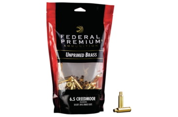 Image of Federal Premium Unprimed Empty Brass-Rifle, 6.5 Creedmoor, PR65CRDUPB50