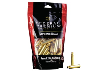 Image of Federal Premium Unprimed Empty Brass-Rifle, 7mm Rem Magnum, PR7UPB50