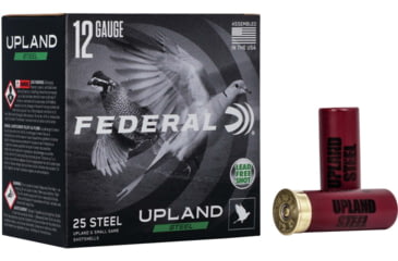 Image of Federal Premium Upland Steel 12 Gauge 1oz 2 3/4in Paper Wad Shotgun Ammo, 7.5, 25 Rounds, USH122W 7.5