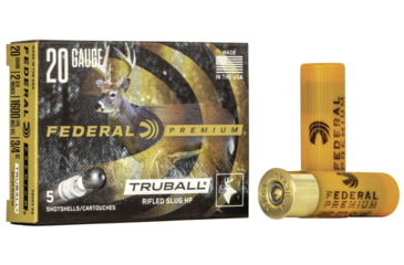 Image of Federal TruBall Rifled 20 Gauge 3/4oz 2 3/4in Slug Shotgun Ammo, 5 Rounds, PB203 RS