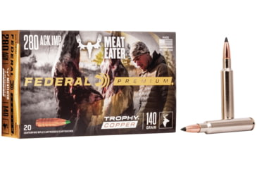 Image of Federal Premium TROPHY COPPER .280 Improved 140 Grain Trophy Copper Centerfire Rifle Ammo, 20 Rounds, P280AITC1