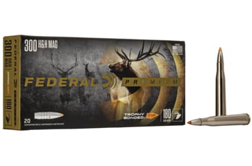 Image of Federal Premium Vital-Shok Rifle Ammo, .300 H&amp;H Magnum, Trophy Bonded Tip, 180 grain, 20 Rounds, P300HTT1