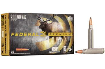 Image of Federal Premium Vital-Shok Rifle Ammo, .300 Winchester Magnum, Nosler Partition, 165 grain, 20 Rounds, P300WK
