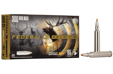 Image of Federal Premium VITAL-SHOK .300 Winchester Magnum 165 Grain Trophy Bonded Tip Centerfire Rifle Ammo, 20 Rounds, P300WTT2