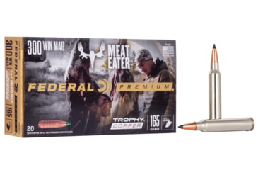 Image of Federal Premium VITAL-SHOK .300 Winchester Magnum 165 Grain Trophy Copper Centerfire Rifle Ammo, 20 Rounds, P300WTC2