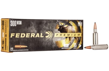 Image of Federal Premium Vital-Shok Rifle Ammo, .300 Winchester Short Magnum, Nosler Partition, 165 grain, 20 Rounds, P300WSME