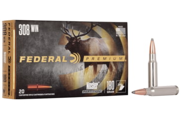 Image of Federal Premium 308 Winchester 180 Grain Nosler Partition Rifle Ammo, 20 Rounds, P308E-20RD