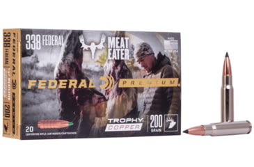 Image of Federal Premium Vital-Shok Rifle Ammo, .338 Federal, Trophy Copper, 200 grain, 20 Rounds, P338FTC2