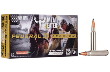 Image of Federal Premium VITAL-SHOK .338 Win Mag 225 grain Trophy Copper Centerfire Rifle Ammo, 20 Rounds, P338TC1