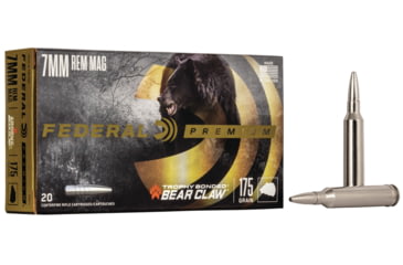 Image of Federal Premium Vital-Shok Rifle Ammo, 7mm Remington Magnum, Trophy Bonded Bear Claw, 175 grain, 20 Rounds, P7RT1