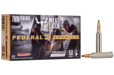 Image of Federal Premium VITAL-SHOK 7mm Magnum 150 Grain Trophy Copper Centerfire Rifle Ammo, 20 Rounds, P7RTC3