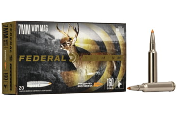 Image of Federal Premium Vital-Shok Rifle Ammo, 7mm Weatherby Magnum, Trophy Bonded Tip, 160 grain, 20 Rounds, P7WBTT1