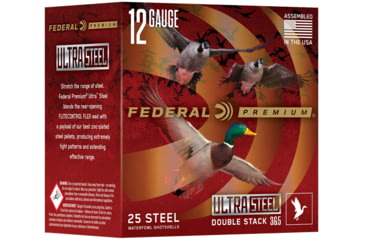 Image of Federal Premium Ultra Steel Waterfowl 20 Gauge 3 in 1oz 2 Shot Shotgun Ammo, 25 Round, PWUX209 2